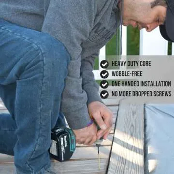 Velocity 3 Inch Deck Screws (Size #9), Self Tapping Exterior Wood Screws, Tan Rust Resistant Coating, Stick-Tight Hexstix T25 Torx Bits Contractor Pack (350 Pieces)