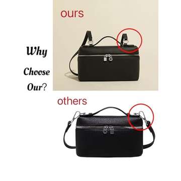 KACAINJOY Elephant Grey Leather Crossbody Purses for Women Designer Handbags for Women Purses for Women Clutch Purses for Women