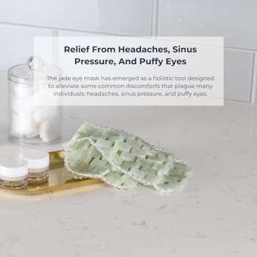 Alana Mitchell Jade Eye Mask – Weighted Eye Mask to Eliminate Wrinkles, Puffiness, & Irritation ?...