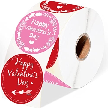2 Inch Red Heart Stickers - 500 Pcs for Valentine's Day Decor, Crafting & More!
