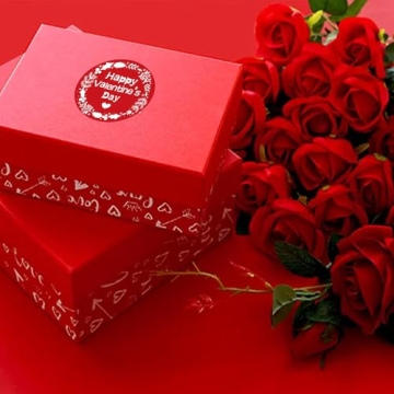 2 Inch Red Heart Stickers - 500 Pcs for Valentine's Day