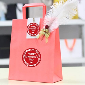 2 Inch Red Heart Stickers - 500 Pcs for Valentine's Day