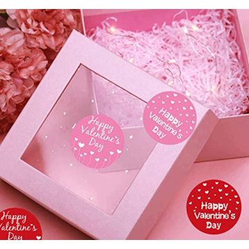 2 Inch Red Heart Stickers - 500 Pcs for Valentine's Day