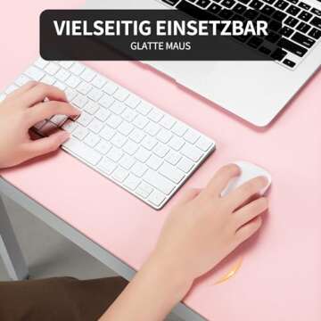 Desk Pad Protector Office Desk Mat, BUBM Waterproof PU Leather Desk Writing Mat Laptop Large Mouse Pad Desk Blotters Desk Decor for Office Home, 31.5" x 15.7" Pink