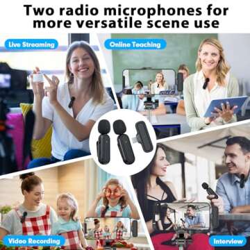 Wireless Lavalier Microphone for Android & iPhone