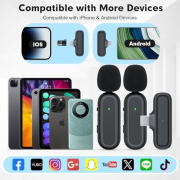 Wireless Lavalier Microphone for Android & iPhone