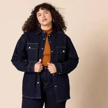 Amazon Essentials Women's Oversized Denim Shirt Jacket