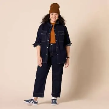 Amazon Essentials Women's Oversized Denim Shirt Jacket