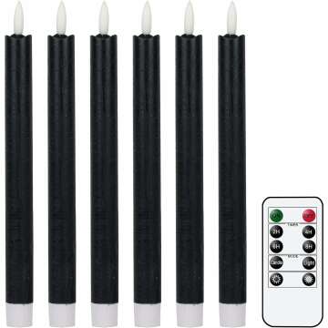 Flameless Taper Candles with Remote and Real Wax