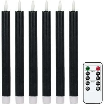 Flameless Taper Candles with Remote and Real Wax