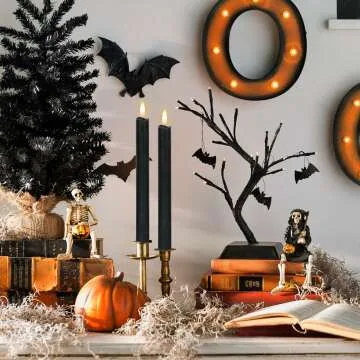 Flameless Taper Candles with Remote and Real Wax