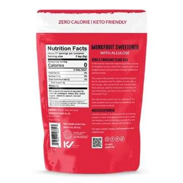 Lakanto Classic Monk Fruit Sweetener With Allulose, White Sugar Substitute From Monk Fruit Extract f...