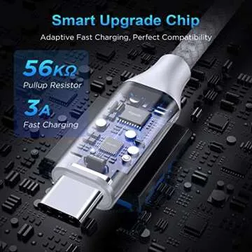 etguuds USB A to USB C Cable 5-Pack (3/3/6/6/10 ft), Fast Charging Type C Charger Cord for iPhone 16...