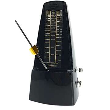 HOSEYIN Mechanical Metronome, Universal Metronome for Piano, Guitar, Violin,Drums and Other Instruments (Standard, Black)