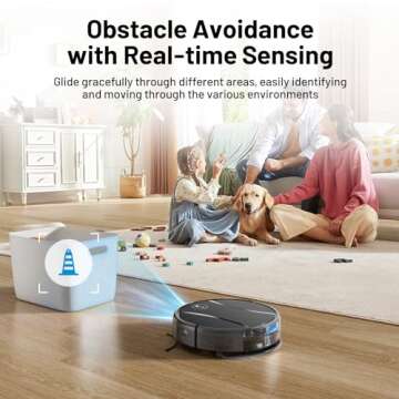 Tipdiy Robot Vacuum and Mop Combo,4200Pa Powerful Robotic Vacuum Cleaner with Self-Charging, Home Automatic Robot Aspiradora for Hard Floor, Low Carpet, Pet Hair, App&Voice&Remote Smart Control