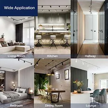 LED Track Lighting Heads for Juno Track, FLSNT 75W Equivalent Dimmable LED Track Light Heads, 12W 24° LED Spotlight Light, CRI90, 800LM, 3000K Soft White, Black, 6 Pack