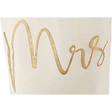 Mud Pie Wedding Mrs. Canvas Tote Bag for Brides