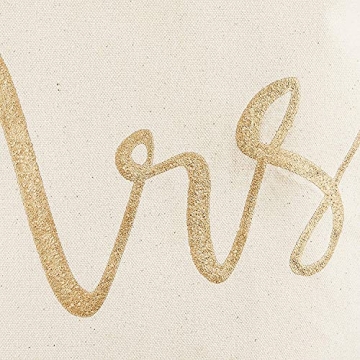 Mud Pie Wedding Mrs. Canvas Tote Bag for Brides