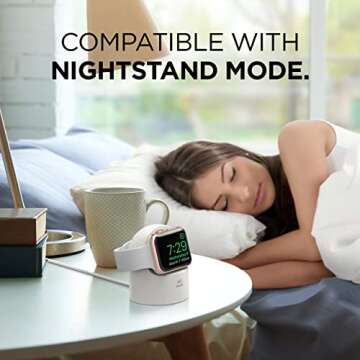 elago W2 Charger Stand Compatible with Apple Watch Series Ultra2/Ultra/10/9/8/7/6/5/4/3/2/1/SE (49mm, 46mm, 45mm, 44mm, 42mm, 41mm, 40mm, 38mm)