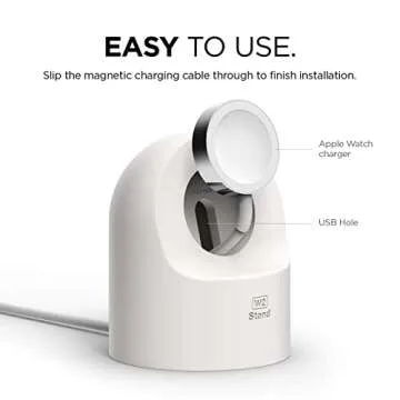 elago W2 Charger Stand Compatible with Apple Watch Series Ultra2/Ultra/10/9/8/7/6/5/4/3/2/1/SE (49mm, 46mm, 45mm, 44mm, 42mm, 41mm, 40mm, 38mm)