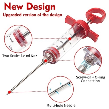 TGE-V 1-oz BBQ Meat Injector Kit with Needles