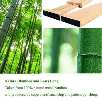 G-LEAF 6 Set Drawer Dividers Bamboo Adjustable Kitchen Drawers Organizer Divider