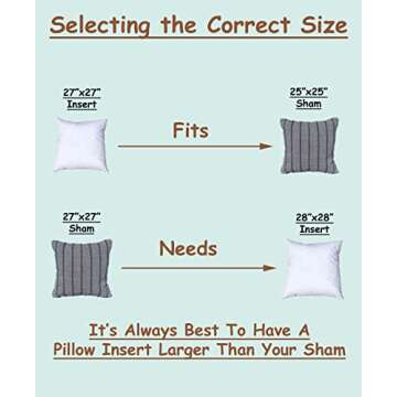 Pillowflex Synthetic Down Pillow Insert - 27x27 Down Alternative Pillow, Ultra Soft Large Square European Throw Pillow, Couch Euro Sham, Bed - 1 Decorative Form