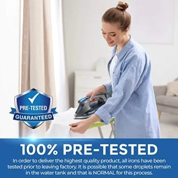 PurSteam 1800W Steam Iron with LCD, Auto Shutoff & More