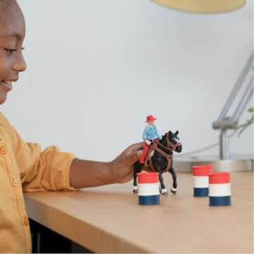 Schleich 7PC Barrel Racing Set - Fun Farm Toy for Kids