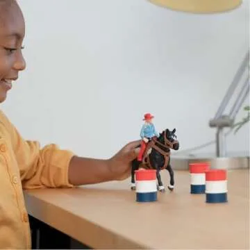 Schleich 7PC Barrel Racing Set - Fun Farm Toy for Kids