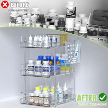 Hoenart 3-Tier Under Sink Organizer for Effortless Storage