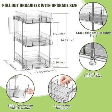 Hoenart 3-Tier Under Sink Organizer for Effortless Storage