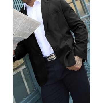 ZIWOCH Men's Stylish Sports Suit Jacket for Events