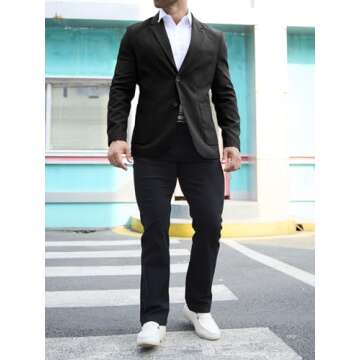 ZIWOCH Men's Stylish Sports Suit Jacket for Events