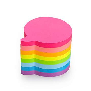 SIMONA Bubble Shape Sticky Notes 8 Color Bright Colorful Sticky Pad 75 Sheets/Pad Self-Sticky Note Pads
