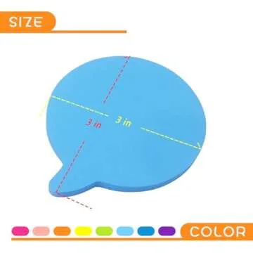 SIMONA Bubble Shape Sticky Notes 8 Color Bright Colorful Sticky Pad 75 Sheets/Pad Self-Sticky Note Pads