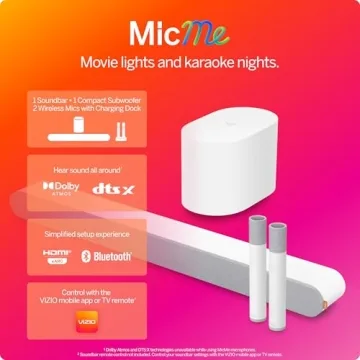 VIZIO MicMe Karaoke Soundbar with Wireless Microphones