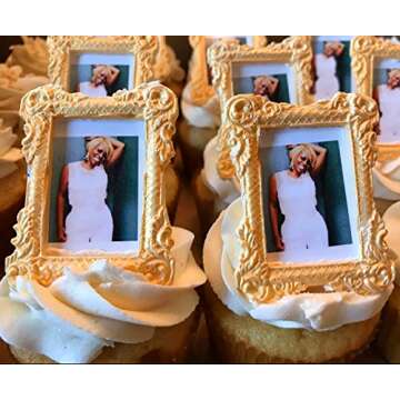 Sakolla Photo Frame Silicone Mold - 3 Pack Picture Fondant Candy Chocolate Molds Cake Decorating, Sugar, Gum Paste, Chocolate, Cookies, Resin, Polymer Clay - Pink