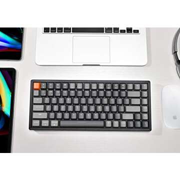Keychron K2 Version 2 Wireless Gaming Mechanical Keyboard, Bluetooth/USB Wired Compact 84 Keys RGB L...