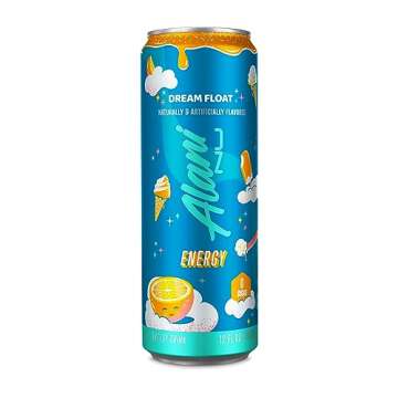 Alani Nu DREAM FLOAT Ice Sugar Free, Low Calorie Energy Drinks | 200mg Caffeine | Antioxidants | Biotin, B Vitamins | Zero Sugar | 15 Calories or Less | 12 Oz Cans | 24 Count