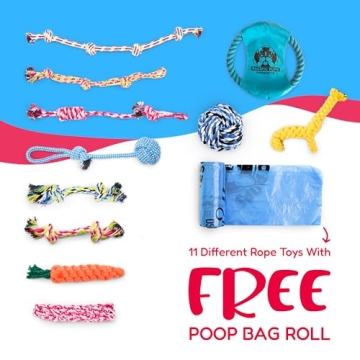 Durable 11-Pack Dog Rope Toy Set for Healthy Playtime
