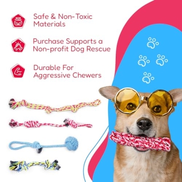 Durable 11-Pack Dog Rope Toy Set for Healthy Playtime