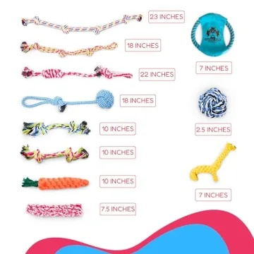 Durable 11-Pack Dog Rope Toy Set for Healthy Playtime
