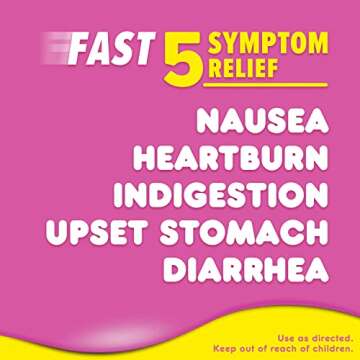 Pepto Bismol Liquicaps, Upset Stomach Relief, Bismuth Subsalicylate, Multi-Symptom Relief of Gas, Na...