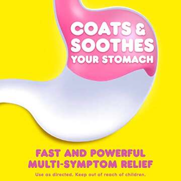 Pepto Bismol Liquicaps, Upset Stomach Relief, Bismuth Subsalicylate, Multi-Symptom Relief of Gas, Nausea, Heartburn, Indigestion, Upset Stomach, Diarrhea, 48 Liquicaps