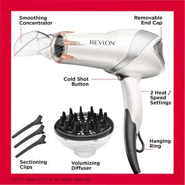 REVLON Infrared Hair Dryer - 1875 Watts Power