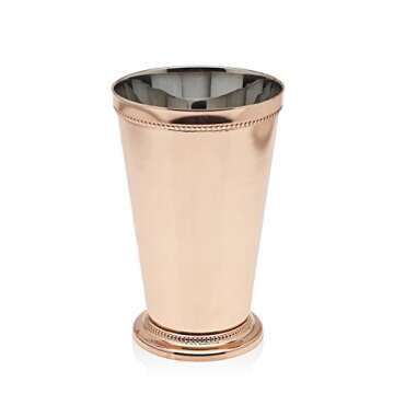 Godinger Beaded Mint Julep Cup, 6.25", Copper