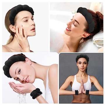 Zkptops Spa Headband & Wristband Set - Stylish Hair Accessory