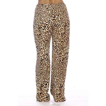 Just Love Women's Plush Pajama Pants - Petite to Plus Size Pajamas, Leopard, Large