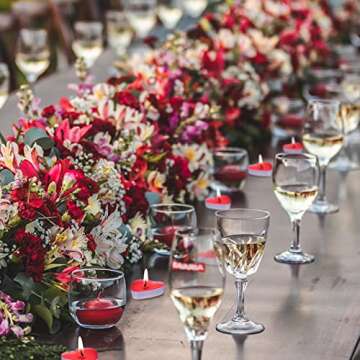 50 Heart Shaped Unscented Tea Lights Candles for Celebrations